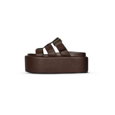 Imagem de Tamanco Flatform Marrom - Jessica Leal Shoes, Marrom, 38