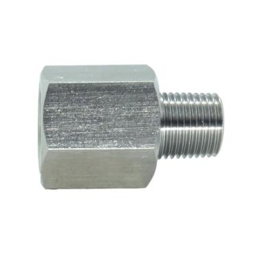 Imagem de CDQBWKJGFJ 1 tubo macho NPT 1/8 para 1/4 G BSPP fêmea adaptador de manômetro inoxidável 304 encaixe de tubulação