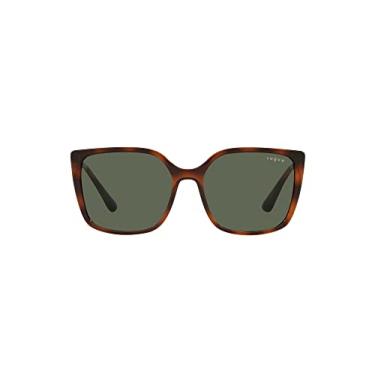 Imagem de Vogue Eyewear Óculos de sol femininos quadrados Vo5353s, Verde escuro, 54 mm