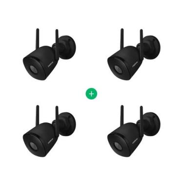 Imagem de Kit Câmera Inteligente IM5 SC Black Intelbras - 4 Unidades