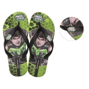 Imagem de Chinelo infantil max steel verde/pto 26048  grendene