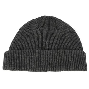 Imagem de Gorro Touca Lenhador Marinheiro Canelada Adulto Unissex Cinza Escuro -