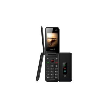 Imagem de Celular Multi Vita 4G Flip Dual Chip Micro USB Wi-Fi Bluetooth Preto P9227