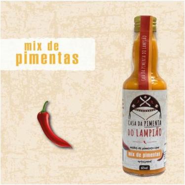Imagem de Kit com 3 unidades, Molho Mix De Pimentas 60 ml - Casa Do Lampião