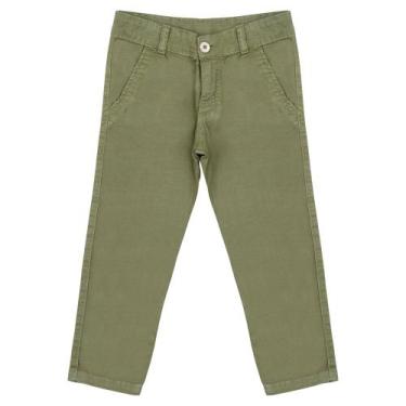 Imagem de Calça Infantil Look Jeans Alfaiataria Collor, Verde, 04