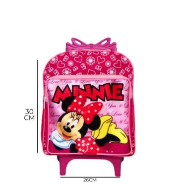 Imagem de Mochila Pré Escolar Com Rodinha Infantil Para Menina com Bolso Frontal