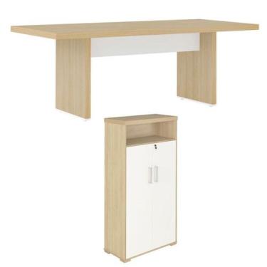 Imagem de Conjunto Escritório: Mesa Reunião 6199 + Armário 6207 - Artany