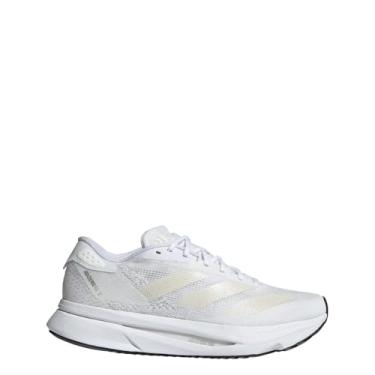 Imagem de adidas Tênis de corrida feminino Adizero Sl2 W, Branco/Zero Metálico/Cinza Dash, 8 Wide