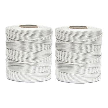 Imagem de Corda De Seda Branca Trançada 6Mm 150M Arteplas  2 Unidades 