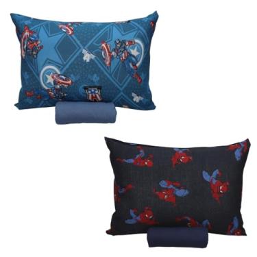 Imagem de Portallar, Kit 2 Jogos Cama 100% Algodão Capitão América + Spider-Man Solteiro