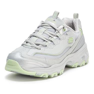 Imagem de Skechers Tênis feminino D'lites Chromatic, Cinza, prata, limão, 43