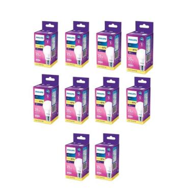 Imagem de Kit 10 Lampada Led Bulbo Philips 11w(eq.75w) 3000k 1018l