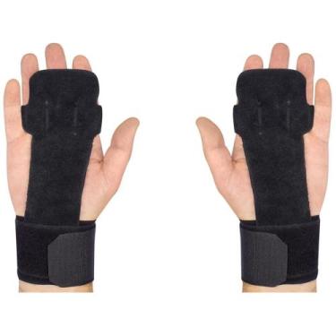 Imagem de Luva Exercício Funcional Grip Leather Couro Premium Preto Progne Sport
