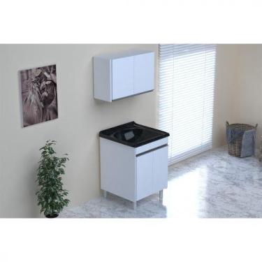 Imagem de Kit Lavanderia Rorato Amélia Com Tanque E Aéreo 2 Portas, Branco com P