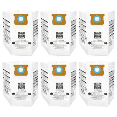 Imagem de 90662 Tipo F / 90672 Saco de aspirador de pó de substituição para sacos de aspirador de pó 10-14 galões, peça # 9066200, 9066233, 9067200, 9067233, VF2005, sacos de filtro descartáveis para coleta de