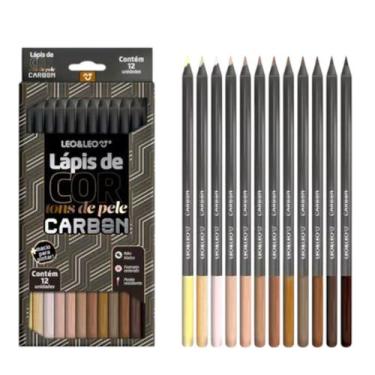 Imagem de Lápis De Cor Tons De Pele Ponta Resistente 12 Cores - Leonora