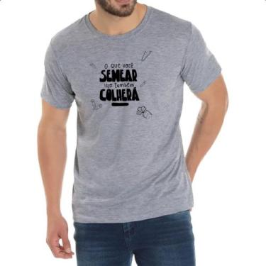 Imagem de Camiseta Cinza Religioso semear e colher - Alearts, G