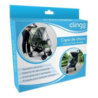 Imagem de Capa de Chuva p/ Carrinho de Bebê Universal Passeio Clingo