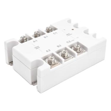 Imagem de Relé de Estado Sólido Aprimorado, relé de Estado Sólido CA Trifásico Aprimorado para Controle de Temperatura de Motores, Isolamento Fotoelétrico, Cobre, Relés de Estado Sólido