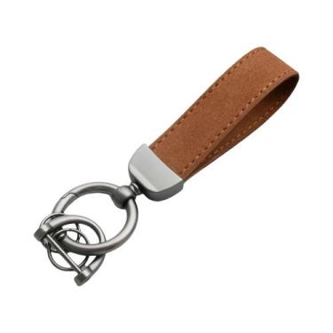 Imagem de Moda Unissex Cor Sólida Pele Chaveiro Cordão Chave Do Carro Cinta Cint