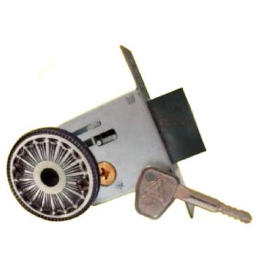 Imagem de Trava de Segurança Simples Zamac Latão Oxidado em Blister F2000 - 0254