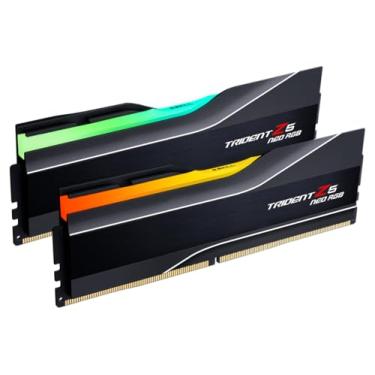 Imagem de G.SKILL Trident Z5 Neo RGB Series (AMD Expo) DDR5 RAM 96GB (2X 48GB) 6000MT/s CL30-36-36-96 1,35V Desktop Computer Memory U-DIMM - Preto fosco (F5-6000J3036F48GX2-TZ5NR)