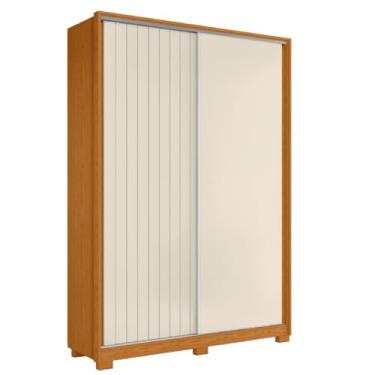 Imagem de Guarda Roupas Solteiro 2 Portas de Correr 3 Gavetas Flex Hera Madeirado/Off White