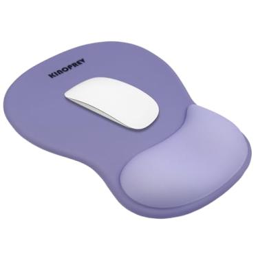 Imagem de Mouse pad ergonômico com suporte de pulso, mouse pad de computador com descanso de pulso em gel e base de poliuretano antiderrapante para alívio da dor, mouse pads de jogos para laptop, escritório e