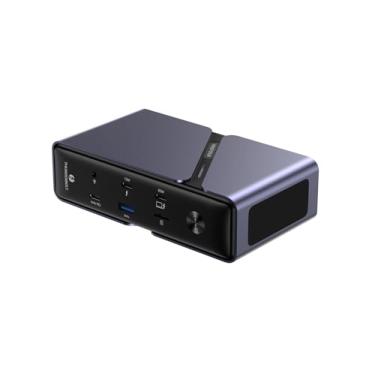 Imagem de MINISFORUM Estação De Acoplamento Tb4-01 12 Em 1, Controlador Intel Jhl8440 Thunderbolt 4, Pd 85 W, Hdmi 2.1/Dp1.4, Sd/Tf, 4 Portas Usb 2.1, 3 Usb, 1 Porta C, 2,5 G Rj45