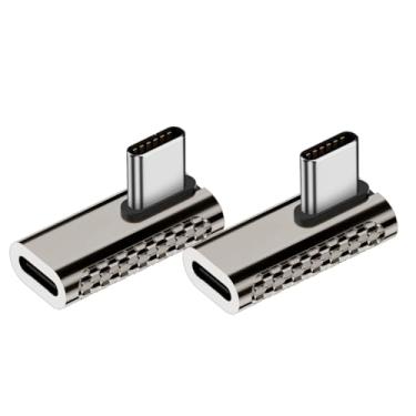 Imagem de Strhowill Pacote com 2 adaptadores USB C macho para fêmea PD tipo C macho para extensor fêmea, 20 GBps 100 W, vídeo 4 K/8 a 60 Hz para telefones celulares, laptops, tablets, tela de projeção ou