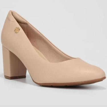 Imagem de Scarpin Modare Salto Médio Feminino - Bege, 38