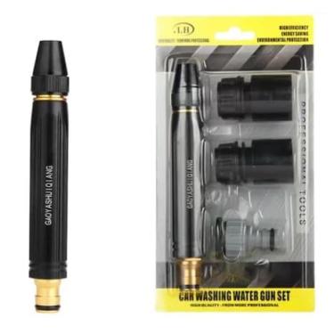 Imagem de Kit 3 Em 1 Bico Alta Pressão Para Mangueira + Conector. Bocal de Mangueira de Alta Pressão, Pulverizador de alta pressão, Pulverizador de bico de mangueira de água para rega manual