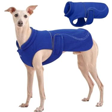 Imagem de Kuoser Colete de lã para cães, casaco refletivo de inverno para cães, suéter quente para meninos e meninas, roupas macias para clima frio para animais de estimação com gola rolê para beagle, Border