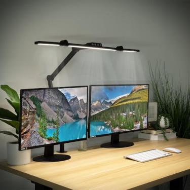 Imagem de Mount-It! Luminária De Mesa Led Com Braços Articulados Ajustáveis E Base Grampo, Controle Por Toque, Regulagem Intensidade Contínua, 5 Temperaturas Cor, Iluminação Que Protege Os Olhos Para Trabalho