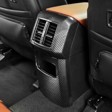 Imagem de YOUTOOCAR Acabamento da tampa da saída de ar condicionado traseiro do carro compatível com acessórios Kia Sportage 2023-2026 (padrão de fibra de carbono)
