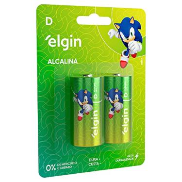 Imagem de Pilha Alcalina Grande Elgin com 2 unidades Tipo D