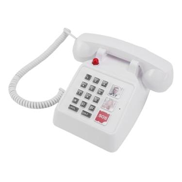 Imagem de Sanpyl Botões Big Telefone para Idosos, Telefone Fixo para o Deficientes Auditivos Visuais, Volume de 3 Níveis, Telefones Domésticos de Emergência