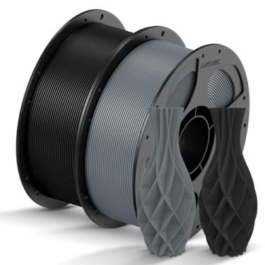 Imagem de ANYCUBIC Pacote de Filamento Pla de 1,75 Mm, Impressão 3D Filamento Pla de 1,75 Mm, Precisão Dimensional +/- 0,02 Mm, Carretel de 1 Kg (2,2 Libras), 2 Kg Cinza + Preto