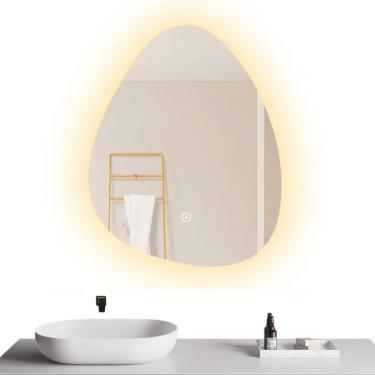 Imagem de Espelho Led Banheiro Organico Touch C/ Desembaçador 70x50 cm