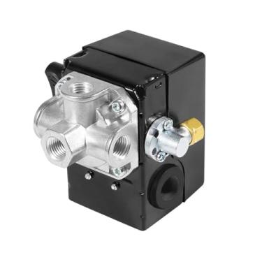 Imagem de 23474570 Pressostato Compressor de dois estágios 135-175 PSI Apto para Ingersoll-Rand Air com descarregador e 4 portas On/Off Alavanca. Interruptor de pressão do compressor 2340 2475 2545 7100 2475
