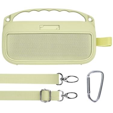 Imagem de Lebakort Capa de silicone compatível com alto-falante portátil Bose SoundLink Flex 2ª geração/Bose SoundLink Flex Flex (capa amarela cítrico)