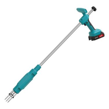 Imagem de Towiac Ferramenta elétrica extrator de ervas daninhas de 21 V, extrator de ervas daninhas resistente com bateria de 3000 mAh x 2, capinador de raiz para gramado/quintal