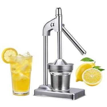 Imagem de Espremedor de suco manual, espremedor de limão, extrator de suco - extrator de aço inoxidável para cozinha, casa, escritório, restaurante, festa, apartamento, frutas, toranja, limão, laranja, romã