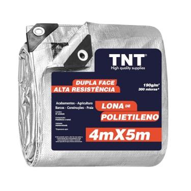 Imagem de TNT Lona 4x5 EXTRA FORTE 300 Micras Polietileno Dupla Face