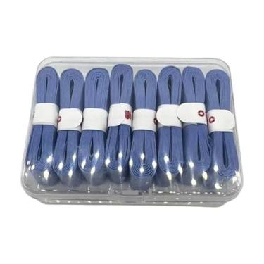 Imagem de RNXRZANK Fita Adesiva para Raquete de Badminton, 8 Peças, Antiderrapante, Faixa de Suor, Macio, Alto Desempenho, Envoltório para Cabo, para Raquete de, Azul