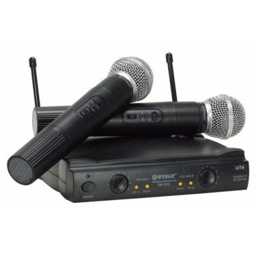 Imagem de Microfone Duplo Sem Fio UHF SM-58 II - 50m Alcance - Anatel