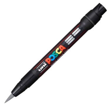 Imagem de Caneta Posca Brush PCF 350 prata Uni Ball