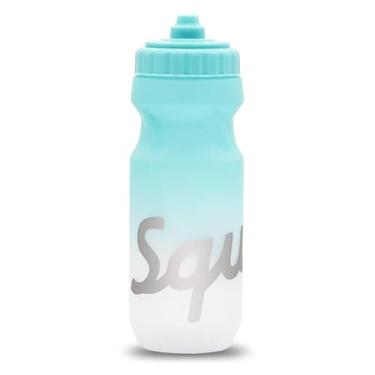 Imagem de SQUALO Garrafa de água Sports Squeeze Bike com bico de spray de silicone, válvula de fluxo rápido de 600 ml, frasco de bicicleta para fitness, ciclismo, corrida, ciclismo, garrafas de água Cold