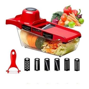 Imagem de Cortador de moedor de vegetais com descascador de bandolim e striper 1