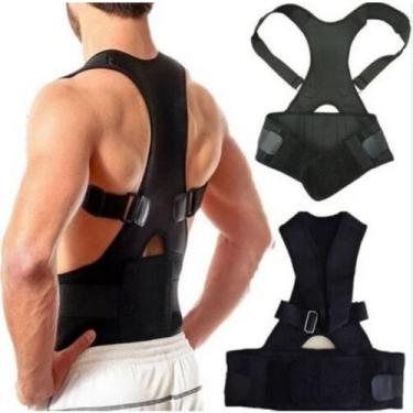 Imagem de Corretor de postura traseiro unissex com ímãs L/XL preto - Lightbek Of